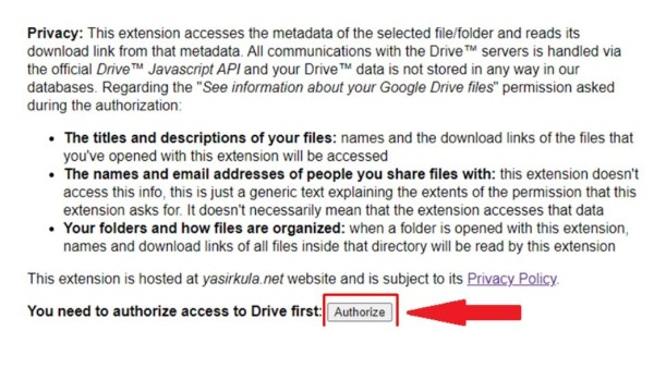 Chọn “Authorize”