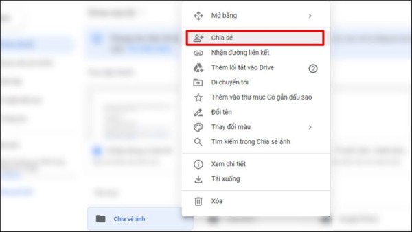 Chọn “Chia sẻ”
