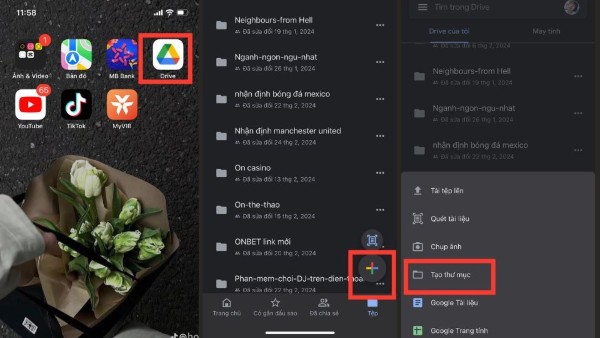 Nhấn “Thư mục mới”