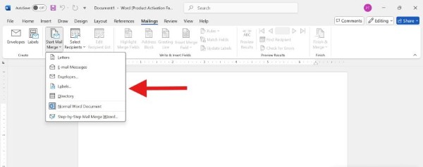 Microsoft Word hỗ trợ mail merge với nhiều loại tài liệu khác nhau
