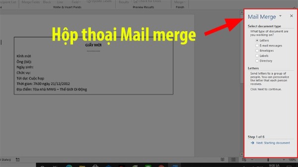 Bảng bên phải màn hình