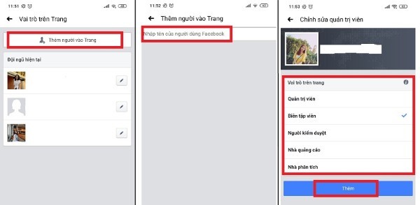 Các cấp độ phân quyền quản trị viên trên Fanpage Facebook