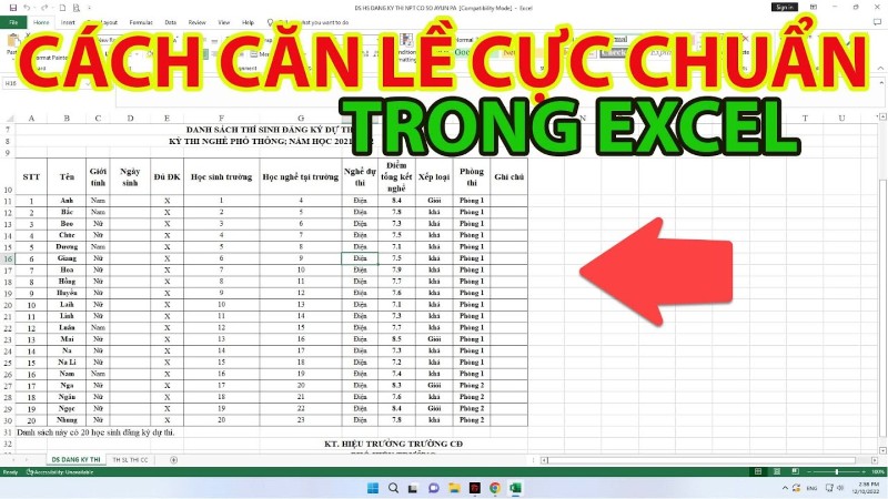 Hướng dẫn căn lề trong Excel chi tiết