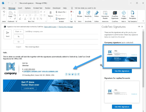 Nhập thông tin cá nhân tại mục Edit signature