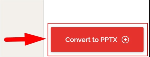 Nhấn Convert to PPTX