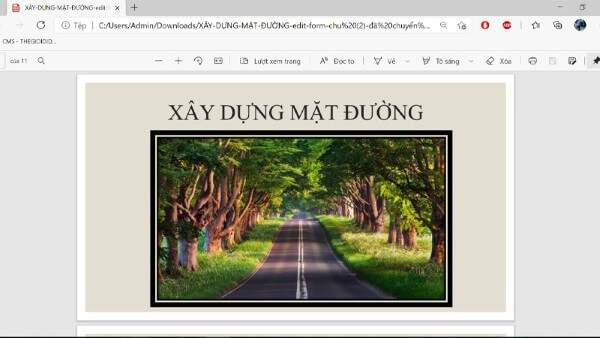 Bản tài liệu PDF sau khi được xử lý 
