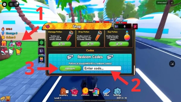 Các bước nhập code Anime Eternal Roblox