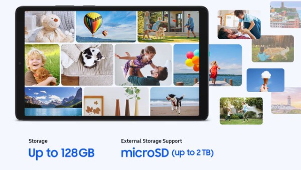 Galaxy Tab A11 hỗ trợ mở rộng thẻ nhớ microSD tối đa 2 TB