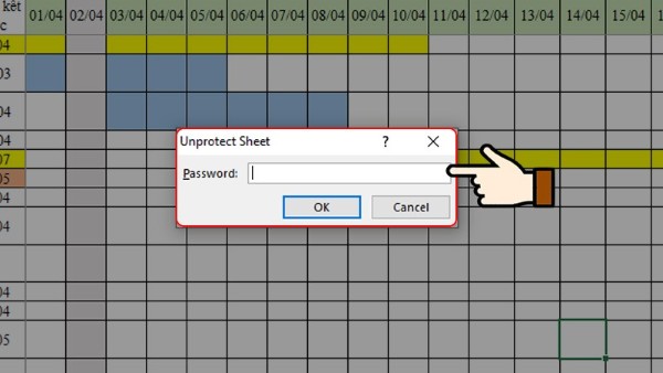 Nhập mật khẩu > nhấn OK
