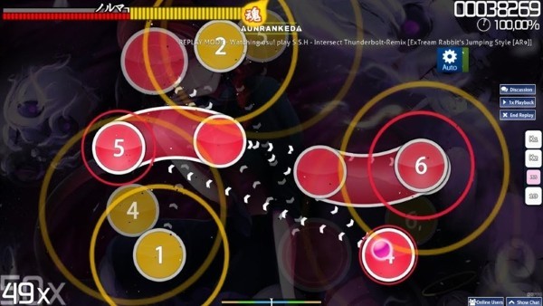 Game Osu! kết hợp giữa âm nhạc và thao tác điều khiển