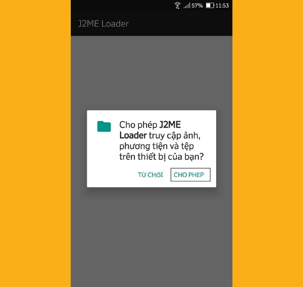 Nhấn “Cho phép” cấp quyền truy cập