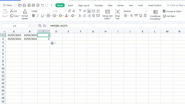 Cách tính tuổi theo năm tròn sử dụng hàm INT