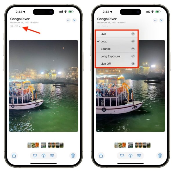 Chọn hiệu ứng chỉnh sửa yêu thích