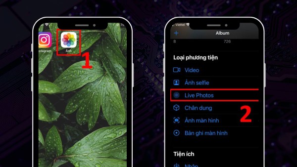 Mở thư mục “Live Photos” 
