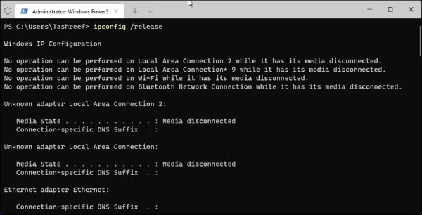 Cách giải phóng và cấp mới địa chỉ IP máy tính