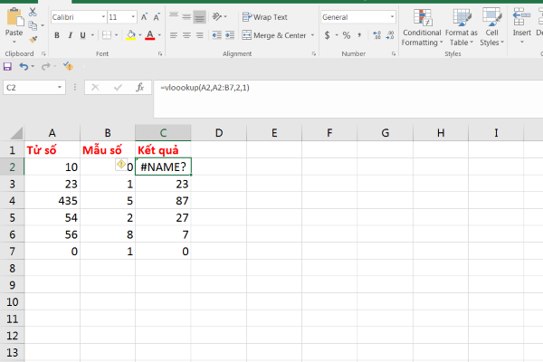 Lỗi tên #NAME?