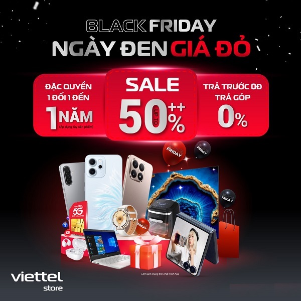 Ngày đỏ rực - Trực săn ngay sale đến 50%++ tại Viettel Store