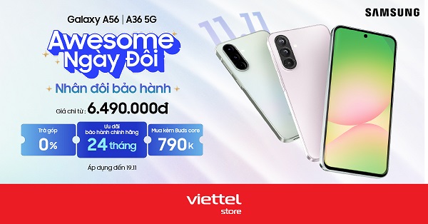 Chương trình ưu đãi gia hạn bảo hành 1 năm dành cho người dùng mua Galaxy A56 & A36 5G
