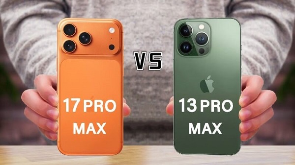So sánh tổng thể iPhone 17 Pro Max và 13 Pro Max