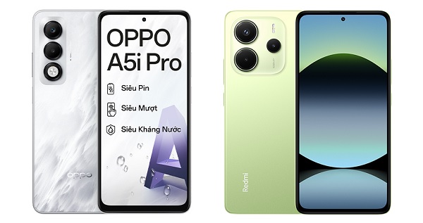 So sánh OPPO A5i Pro và Xiaomi Redmi Note 14