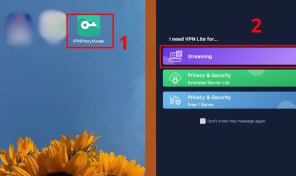 Chọn mục đích sử dụng VPN