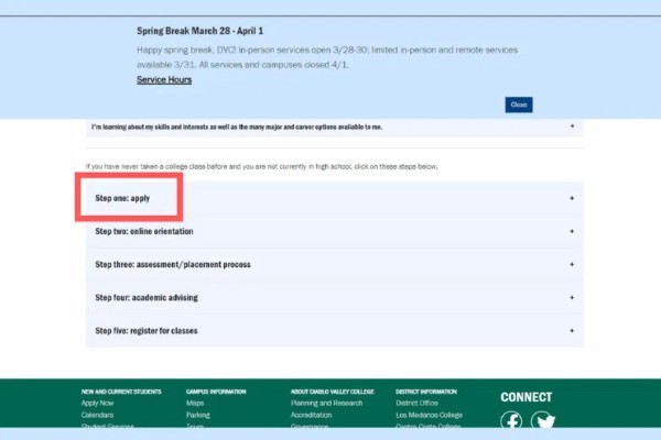 Nhấn "Step one: Apply" → chọn "CCCApply"