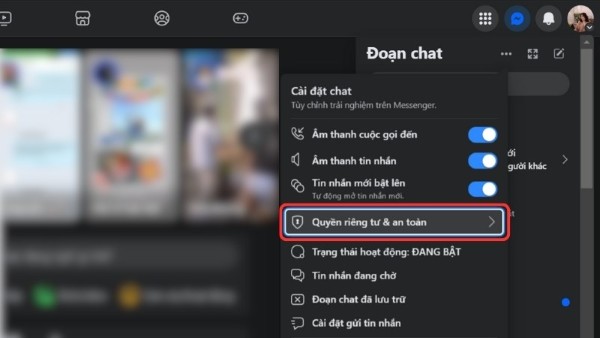 Nhấn biểu tượng ba chấm (⋯)