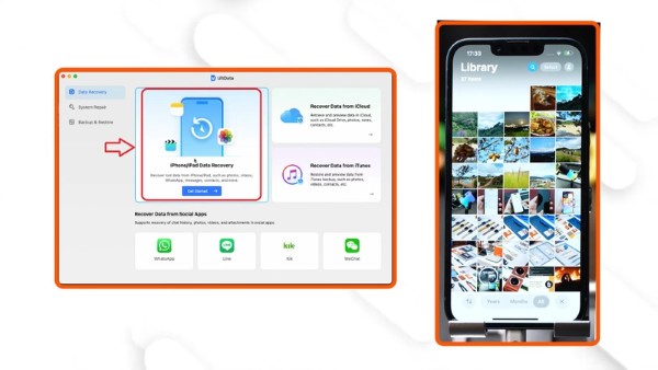 Chọn “iPhone/iPad Data Recovery”