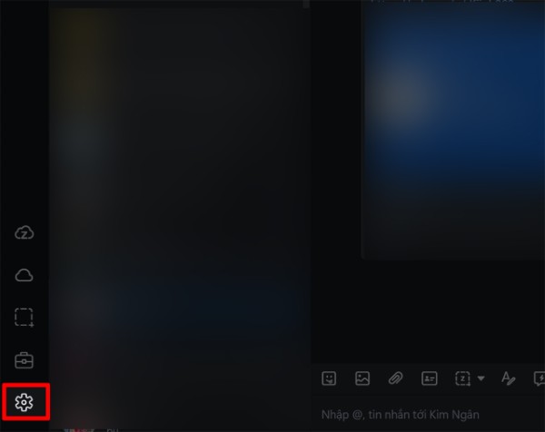 Nhấn chọn biểu tượng Cài đặt