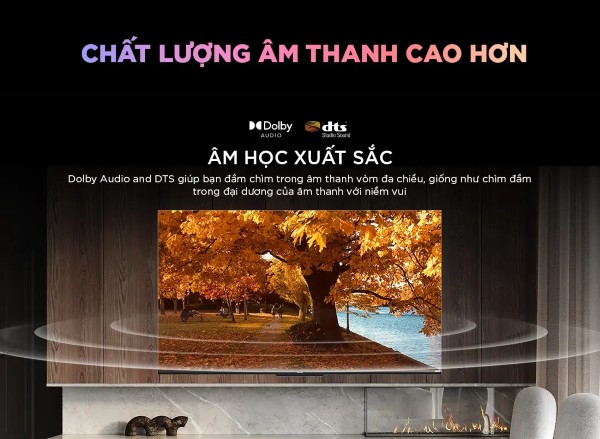 Coocaa ứng dụng công nghệ âm thanh vòm Dolby Audio và DTS Sound