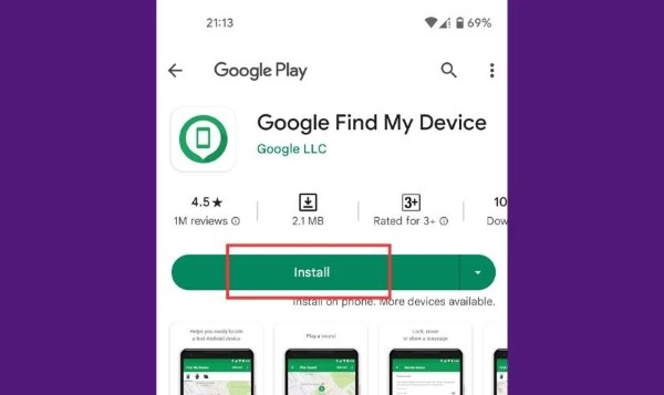 Tải ứng dụng Google Find My Device