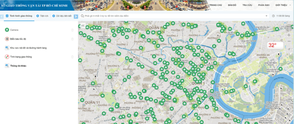 Truy cập trang web Cổng thông tin giao thông TP.HCM