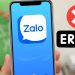 zalo bị vô hiệu hoá