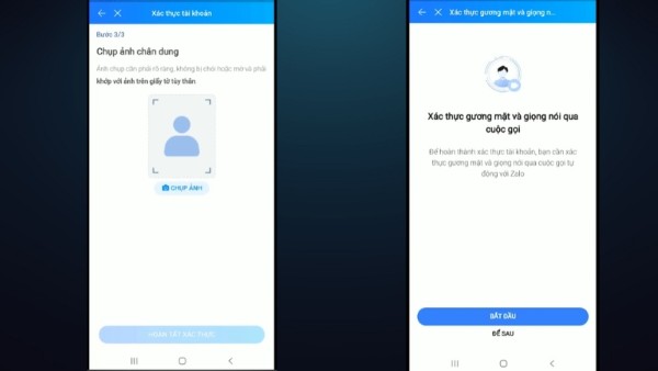 Chụp ảnh chân dung (selfie) bằng camera và chọn Tiếp tục