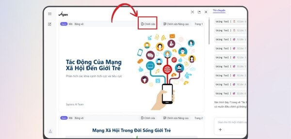 Có thể chỉnh sửa từng trang