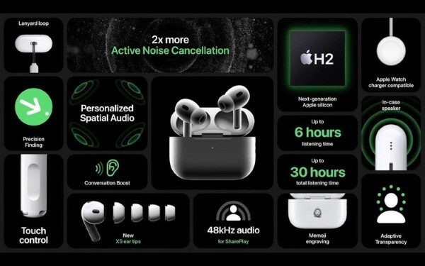 AirPods Pro 3 sử dụng chip H2 mới của Apple