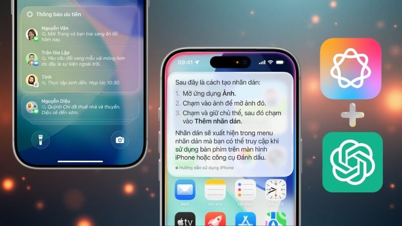 Sự kết hợp giữa Apple Intelligence với ChatGPT