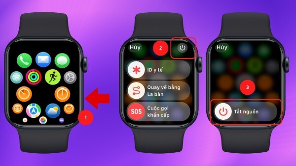 Cách tắt nguồn Apple Watch trước khi sạc