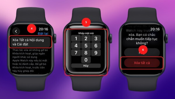 Chọn “Erase All Content and Settings”
