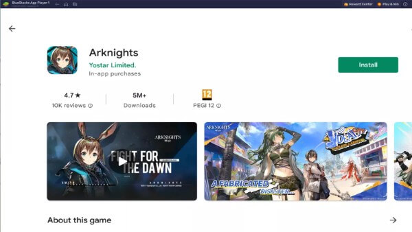 Cấu hình yêu cầu của Arknights khá nhẹ so với nhiều game