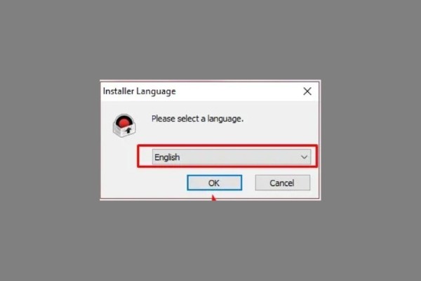 Chọn ngôn ngữ > nhấn OK