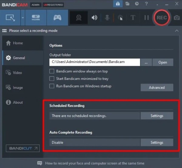 Chọn Scheduled Recording