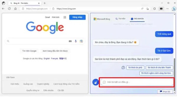 Chọn chế độ hội thoại
