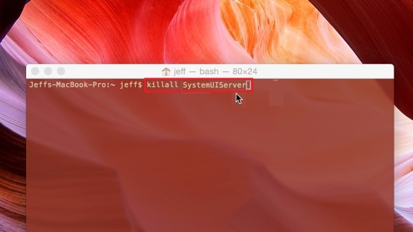 Khởi động lại giao diện bằng câu lệnh