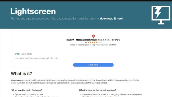 Công cụ Lightscreen
