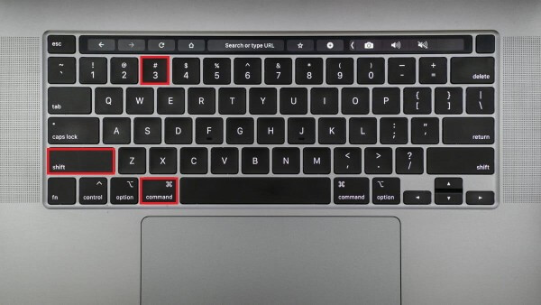 Nhấn tổ hợp phím: Command + Shift + 3