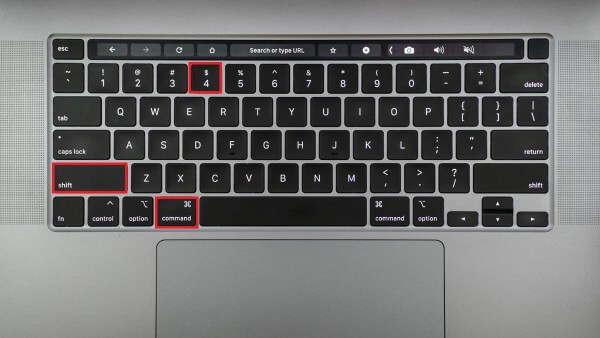 Nhấn tổ hợp phím: Command + Shift + 4