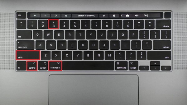 Nhấn tổ hợp: Command + Shift + Control + 3