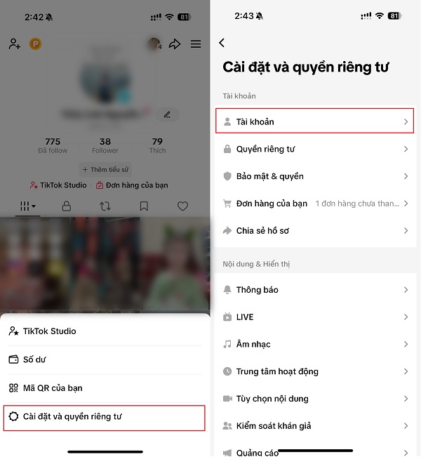 Cách đổi email liên kết TikTok