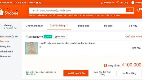 Chọn “Đơn mua” > nhấn “Đơn hàng cần tra cứu”